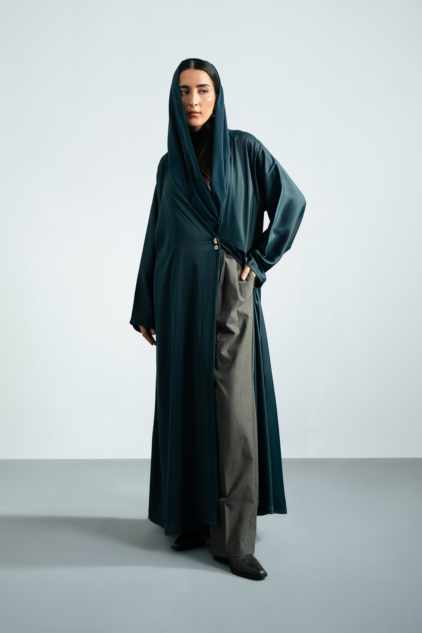 TEAL - ASYMMETRIC ABAYA