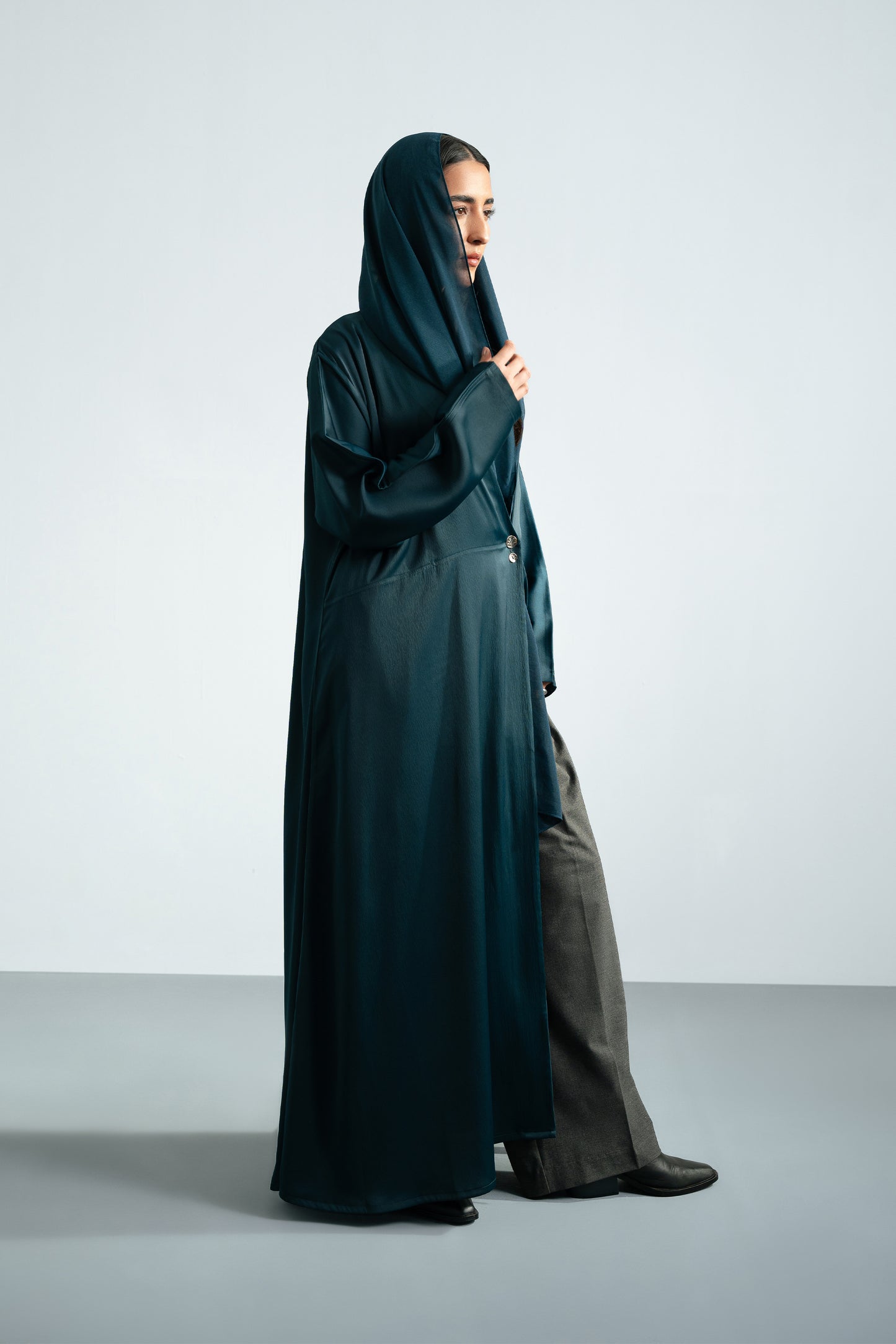 TEAL - ASYMMETRIC ABAYA