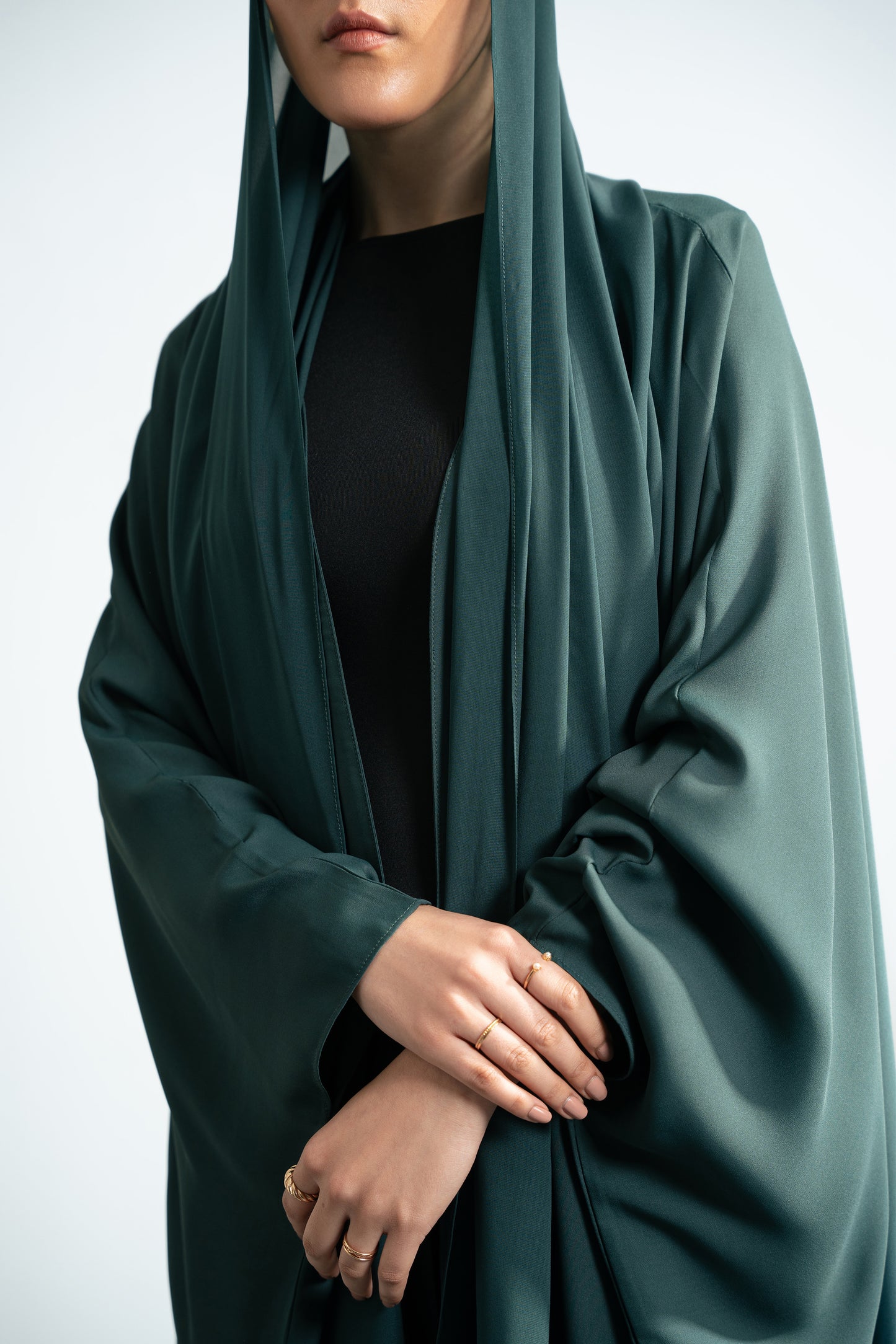 OMBRE BLACK - LONG CAPE ABAYA